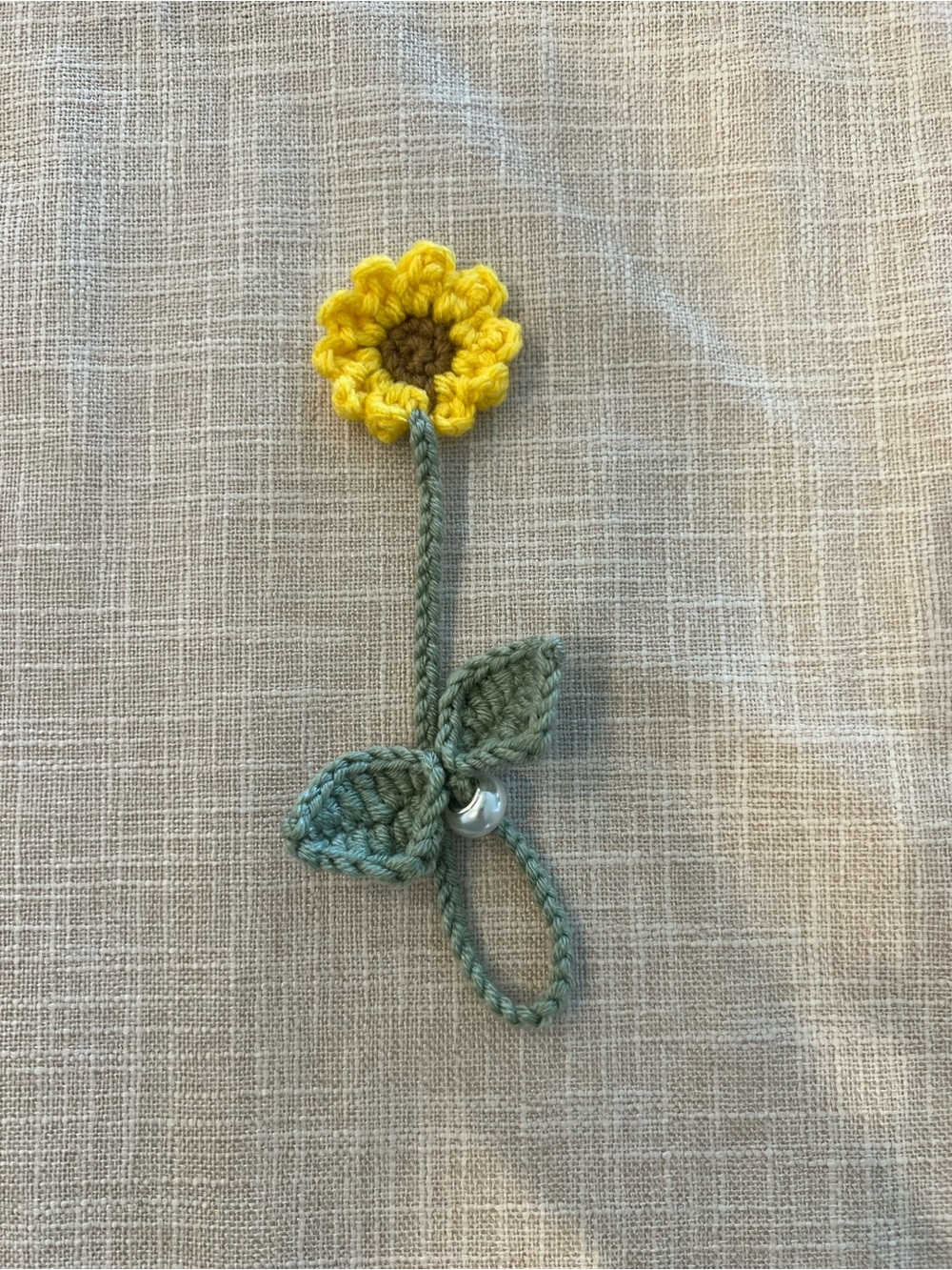 Crochet Sunflower Bookmark